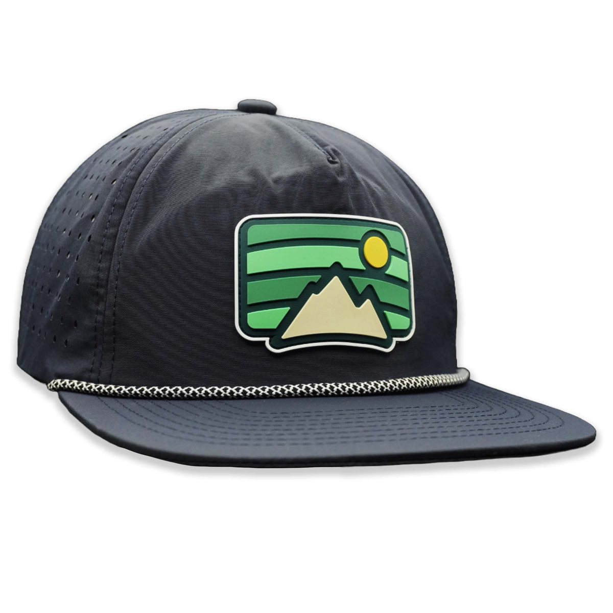 Varpepe Performance Snapback Hat - Flat Bill Cap For Men & Women, Golf, Running, Workout (Dark Sage)