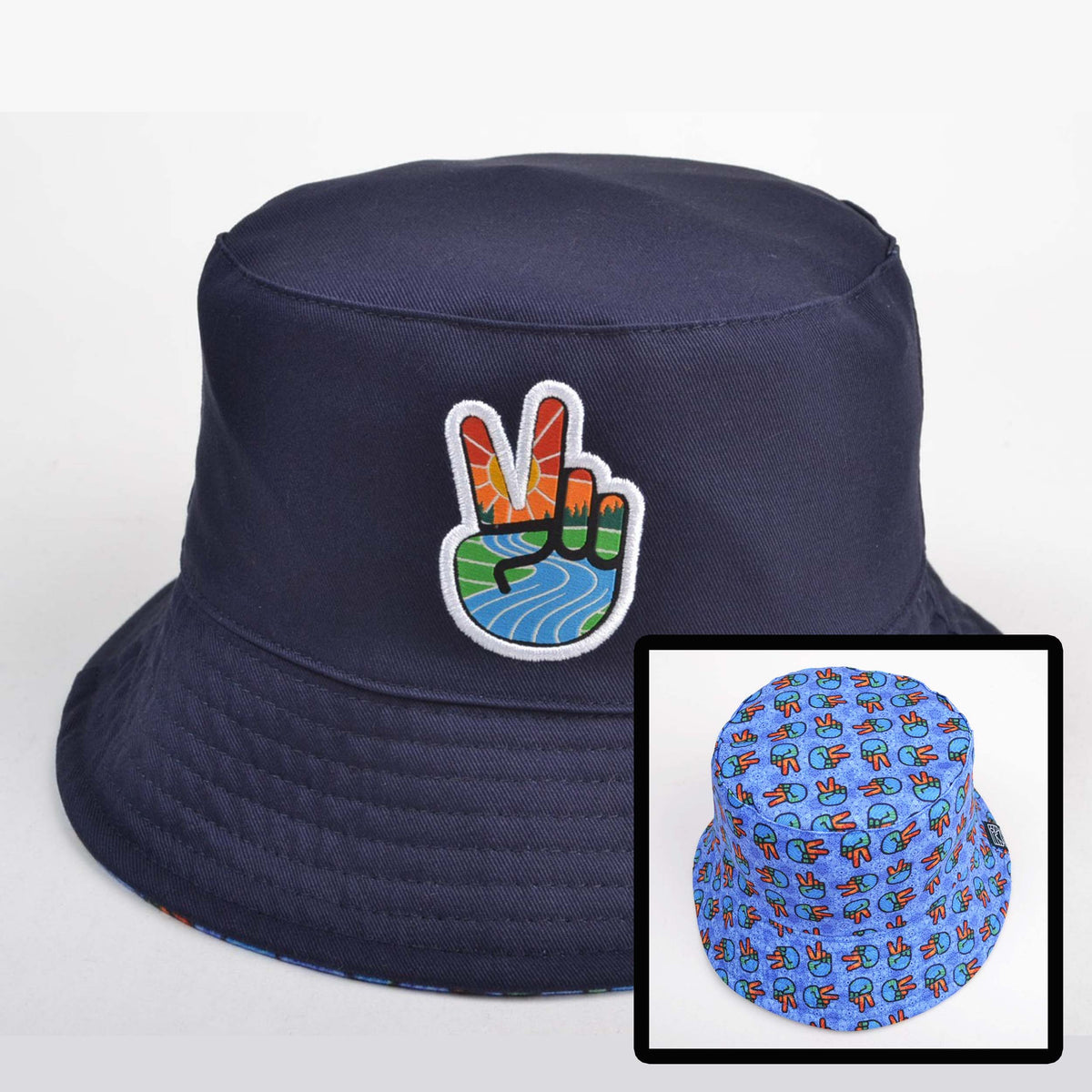 Peace - Reversible Bucket Hat – Gorge Crew