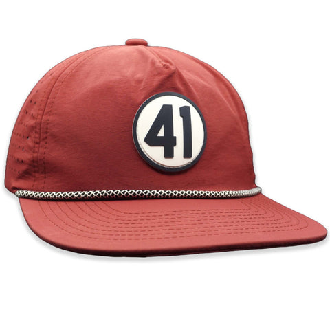 41 - Performance Snapback Hat - Red