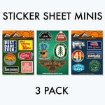 Sticker Sheet Minis - 3 Pack