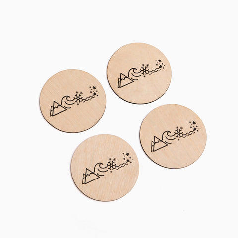Funny The Way It Is - Wood Coaster Set