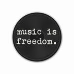 music is freedom - Sticker