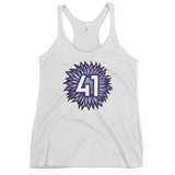 41 Flower - Triblend Racerback Tank