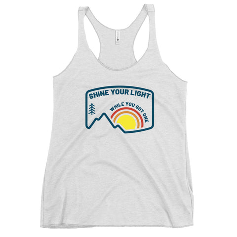 Shine Your Light - Triblend Racerback Tank
