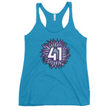 41 Flower - Triblend Racerback Tank